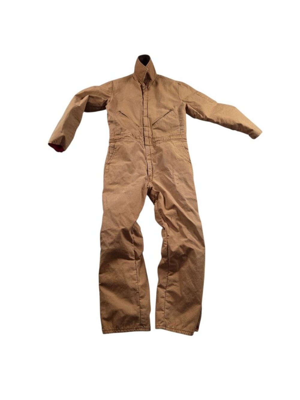 Vintage Walls Blizzard Pruf Insulated Coveralls Large Tall Brown Workwear Canvas